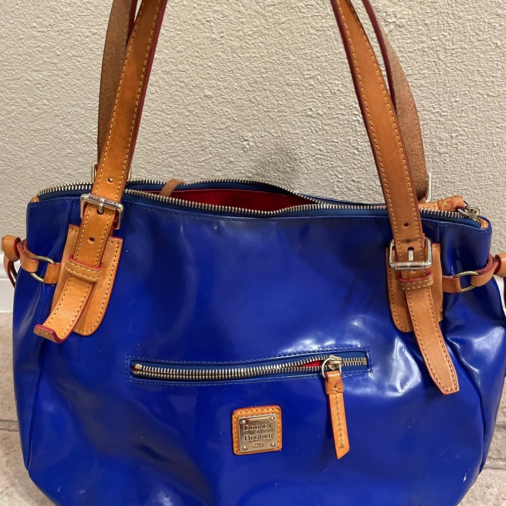 Dooney and Bourke Royal Blue Patent Leather Bag